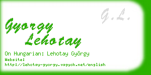 gyorgy lehotay business card